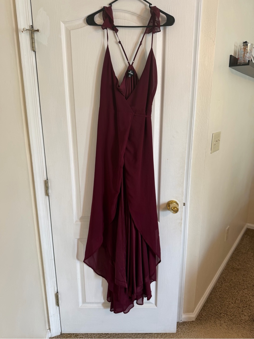 Lulus burgundy high low formal dress size medium